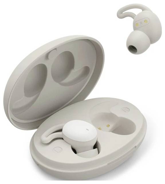 Hama Bluetooth®-Kopfhörer "Spirit Calm", TWS, In-Ear, Schlafkopfhörer, Weiß/Grau In Ear Kopfhörer Beige, Weiß