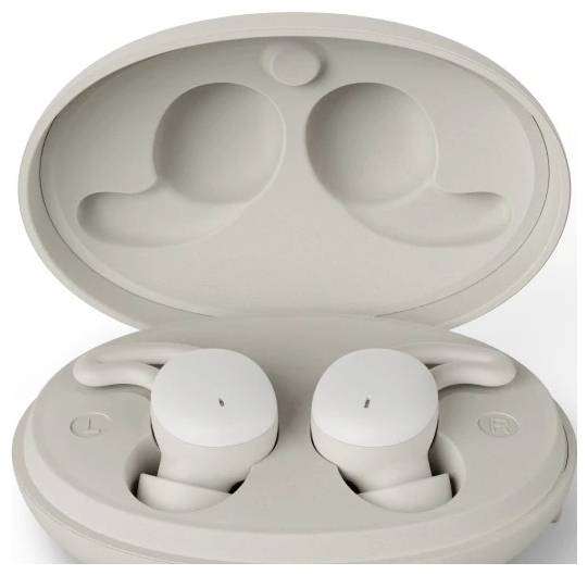 Hama Bluetooth®-Kopfhörer "Spirit Calm", TWS, In-Ear, Schlafkopfhörer, Weiß/Grau In Ear Kopfhörer Beige, Weiß