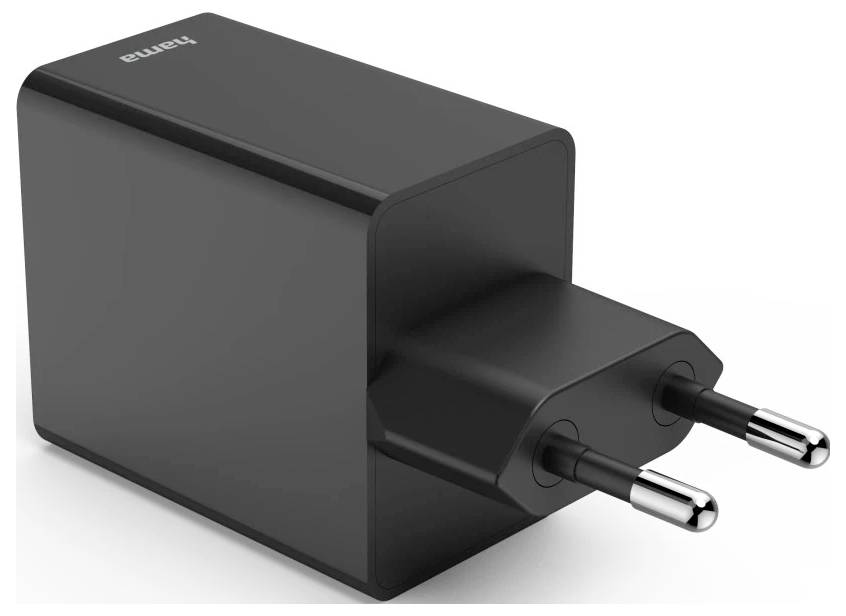 Hama Schnellladegerät, 1x USB-C PD, 3x USB-A, Mini-Ladegerät, 35W, Schwarz USB Ladegerät 35W Schwarz