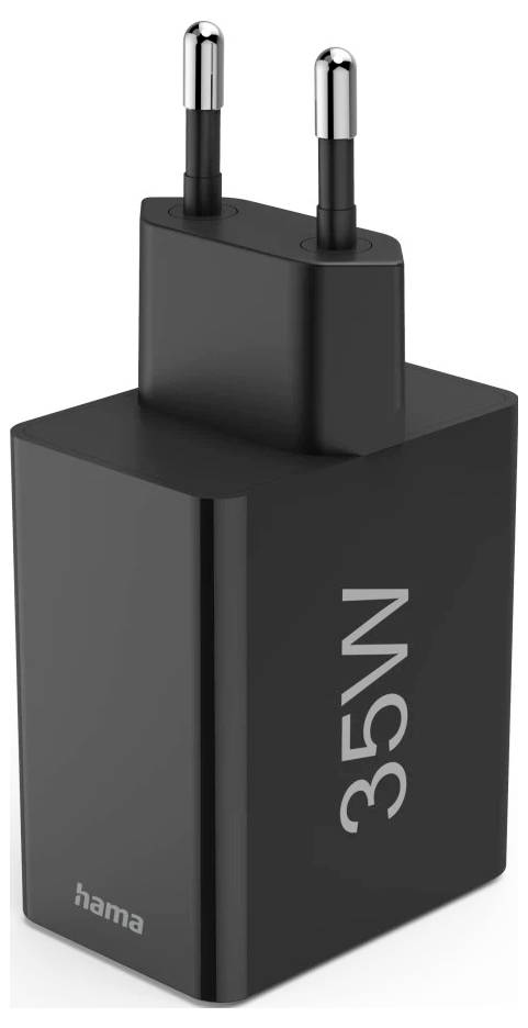 Hama Schnellladegerät, 1x USB-C PD, 3x USB-A, Mini-Ladegerät, 35W, Schwarz USB Ladegerät 35W Schwarz
