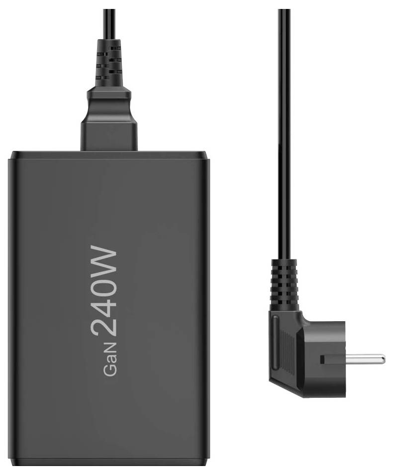 Hama USB-Ladestation 5 Ports, GaN, Schnellladegerät, 4xUSB-C, 1xUSB-A, PD, 240 W USB Ladestation 240 W Schwarz