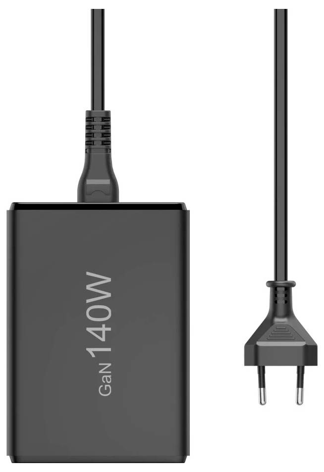 Hama USB-Ladestation 5 Ports, GaN, Schnellladegerät, 3xUSB-C, 2xUSB-A, PD, 140W USB Ladestation 140W Schwarz