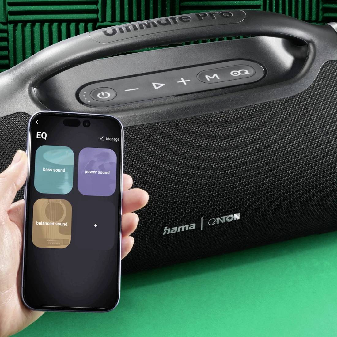 Hama Bluetooth®-Lautsprecher "UltiMate Pro" wasserfest IPX6, PowerPack, 120W, SW Bluetooth® Lautsprecher Schwarz