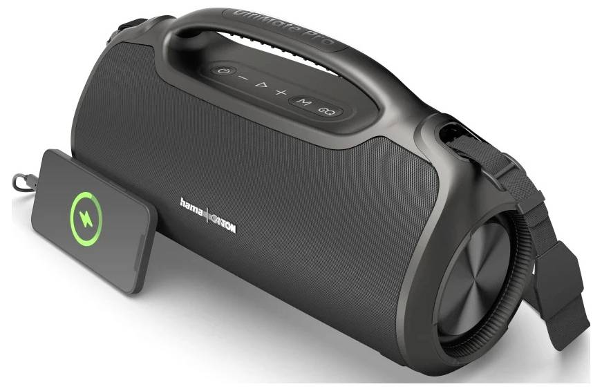 Hama Bluetooth®-Lautsprecher "UltiMate Pro" wasserfest IPX6, PowerPack, 120W, SW Bluetooth® Lautsprecher Schwarz