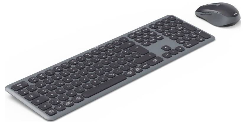 Hama Multi-Device-Tastatur-Maus-Set "WKM-550", kabellos, Funk/BT, SW, QWERTZ DE Kabellos Tastatur, Maus-Set Deutsch, QWERTZ