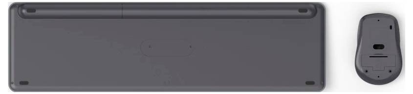 Hama Multi-Device-Tastatur-Maus-Set "WKM-550", kabellos, Funk/BT, SW, QWERTZ DE Kabellos Tastatur, Maus-Set Deutsch, QWERTZ