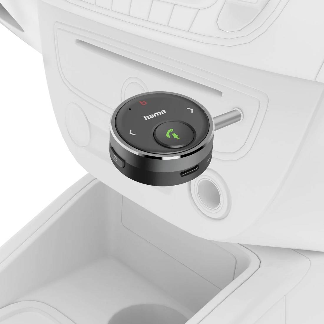 hama 00014173 Bluetooth®-Receiver für Kfz, 3,5-mm-Stecker, Sprachsteuerung, Freisprechen