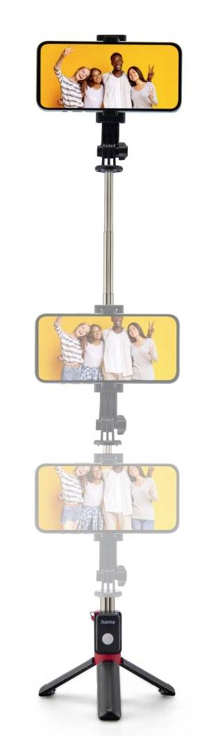 Hama Selfie-Stick-Stativ "Fancy Stand 70 II" für Handy, Bluetooth®-Fernauslöser Selfie Stick Schwarz