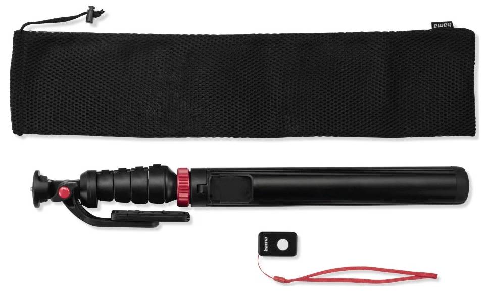 Hama Handy-Stativ "Solid 160 2D", Reisestativ, Fernauslöser, max. 160cm Dreibeinstativ Schwarz