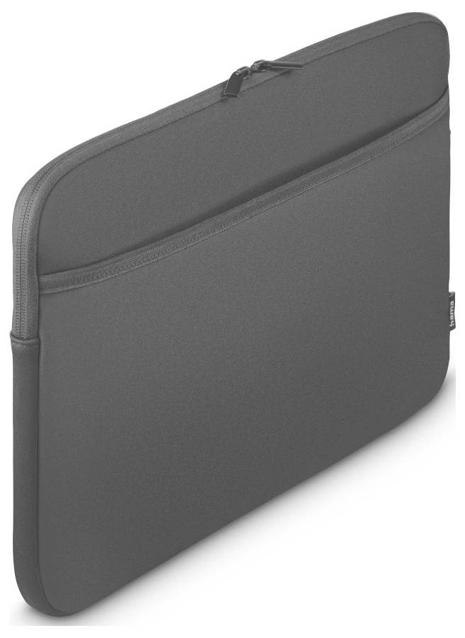 Hama Notebook Hülle Laptop-Sleeve "Neoprene" mit Vorderfach, 36 - 40cm (14,1"-15,6"), Schwarz Passend für maximal: 39,6cm (15,6")