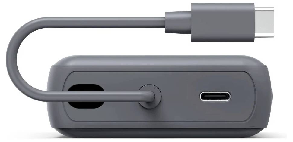 Hama Power Pack "Travel" mit Kabel, 10000mAh, 2 Ausgänge: 2x USB-C, Anthrazit Powerbank Anthrazit