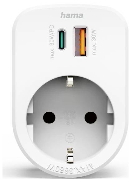 Hama 00223343 USB-Ladesteckdose Weiß