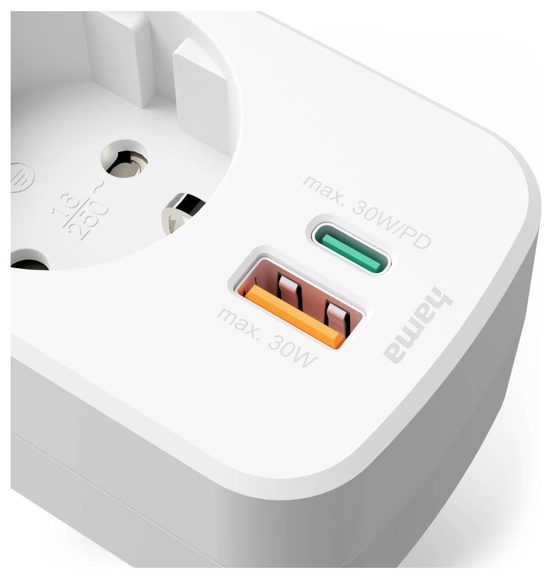 Hama 00223343 USB-Ladesteckdose Weiß