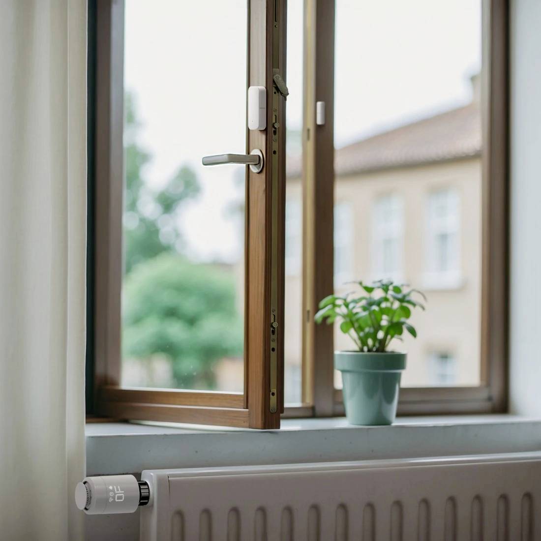 Hama Smart Home Fensterkontakt, für Türen, Fenster, Garagen, Zigbee, magnetisch Fensterkontakt
