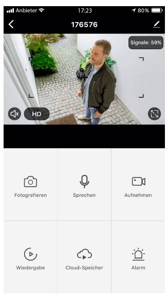 Hama Überwachungskamera, WLAN-Kamera außen, Aufzeichnung, Nachtsicht, 1080p, WS 00176645 Kabellos IP Überwachungskamera