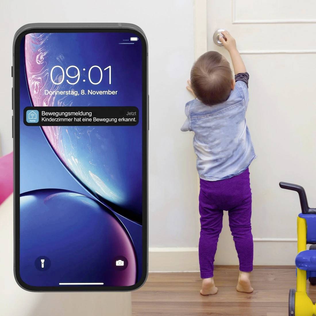 Hama Überwachungskamera, WLAN, innen, schwenkbar, Bewegungsmelder, Aufzeichnung 00176647 Kabellos IP Überwachungskamera