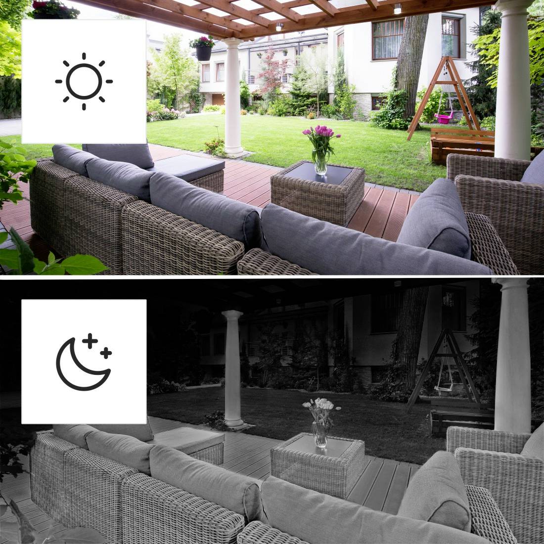 Hama Überwachungskamera, WLAN-Kamera outdoor, Akku, Solar, Aufzeichnung, 1080p 00176648 Kabellos IP Überwachungskamera