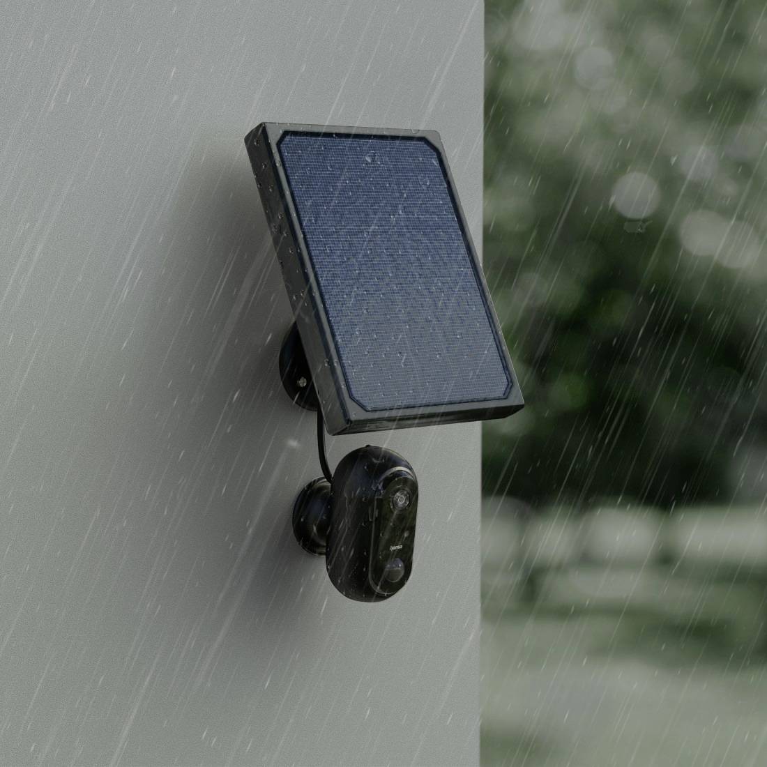Hama Überwachungskamera, WLAN-Kamera outdoor, Akku, Solar, Aufzeichnung, 1080p 00176648 Kabellos IP Überwachungskamera