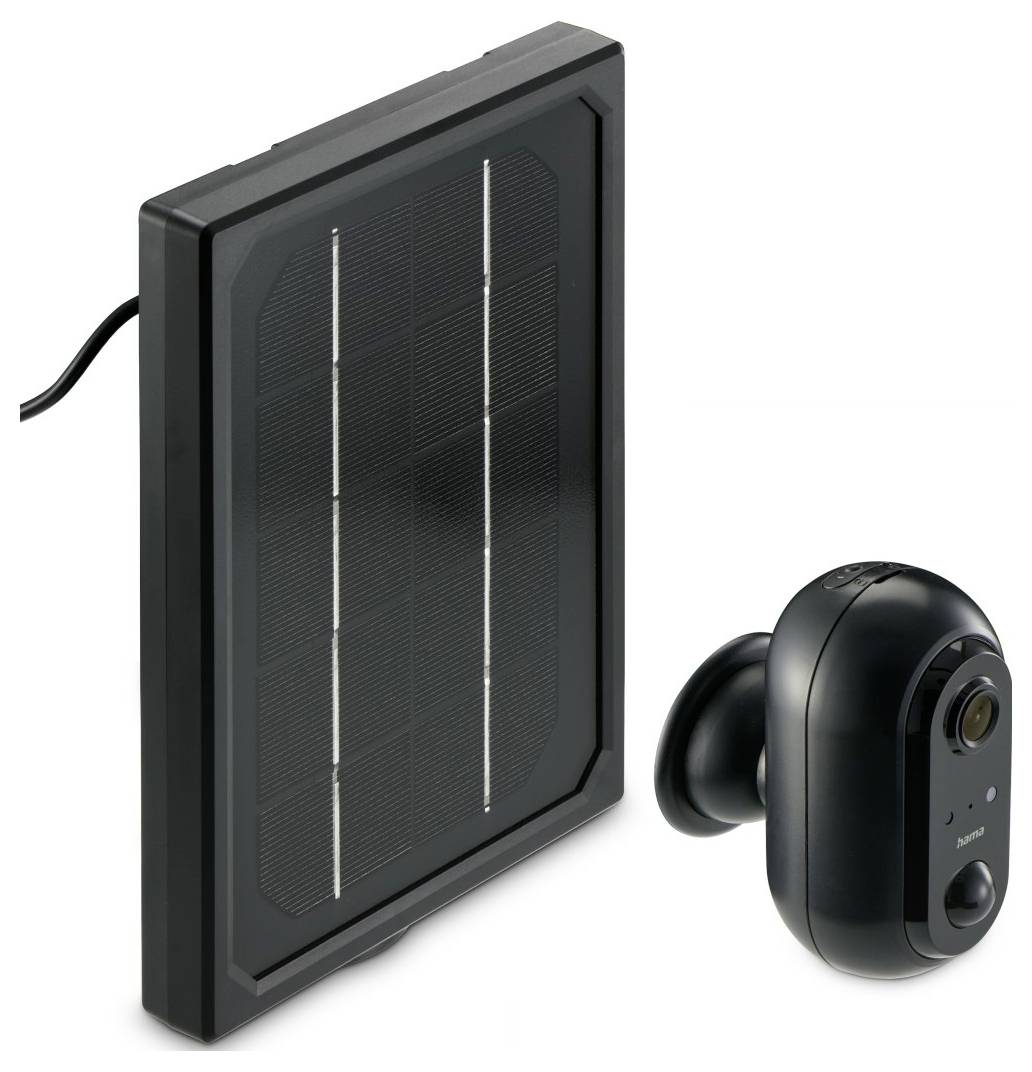 Hama Überwachungskamera, WLAN-Kamera outdoor, Akku, Solar, Aufzeichnung, 1080p 00176648 Kabellos IP Überwachungskamera