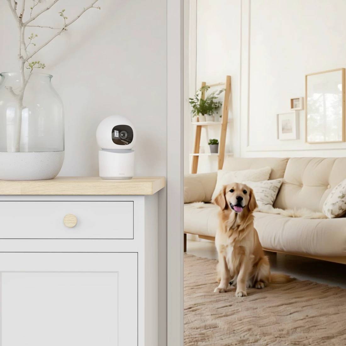 Hama Smarte Überwachungskamera, WLAN, innen, Aufzeichnung, schwenkbar, Full-HD 00176652 Kabellos IP Überwachungskamera