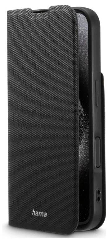 Hama Handytasche "Daily Protect" für Apple iPhone 16 Pro, Schwarz Booklet Apple iPhone 16 Pro Schwarz Standfunktion 00123762