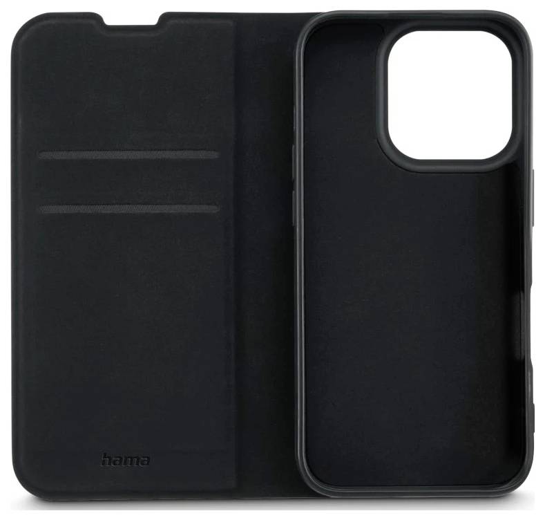 Hama Handytasche "Daily Protect" für Apple iPhone 16 Pro, Schwarz Booklet Apple iPhone 16 Pro Schwarz Standfunktion 00123762