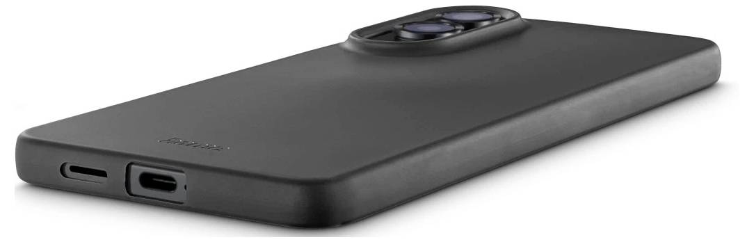 Hama Handyhülle "Fantastic Feel" für Samsung Galaxy S25 Edge, Schwarz Cover Samsung Galaxy S25 Edge Schwarz 00080594