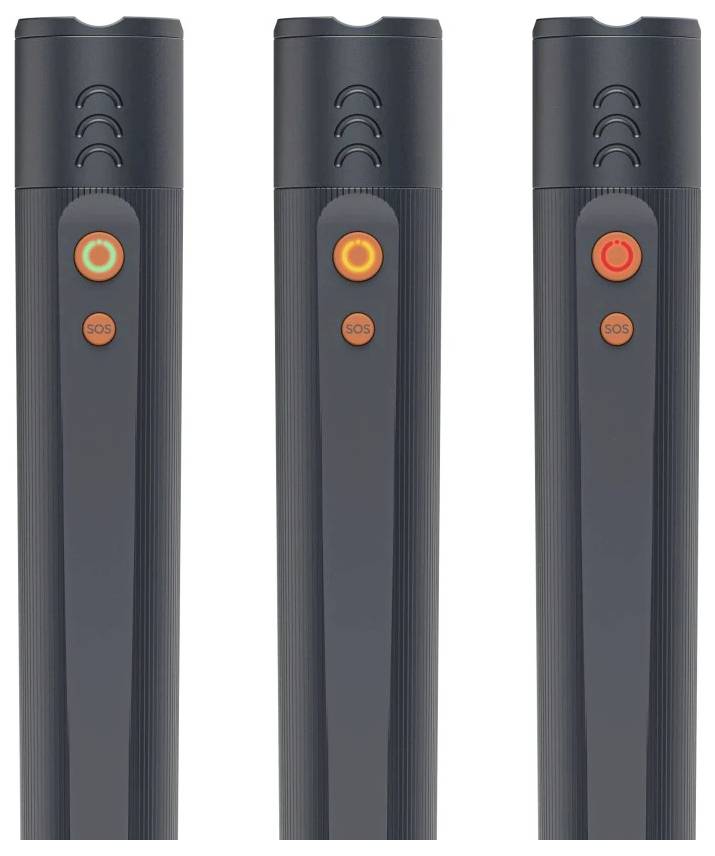 Hama LED-Taschenlampe "FLX1200-C", aufladbar, stoßfest, Alu, 4 Modi + SOS, Zoom Taschenlampe 288 g