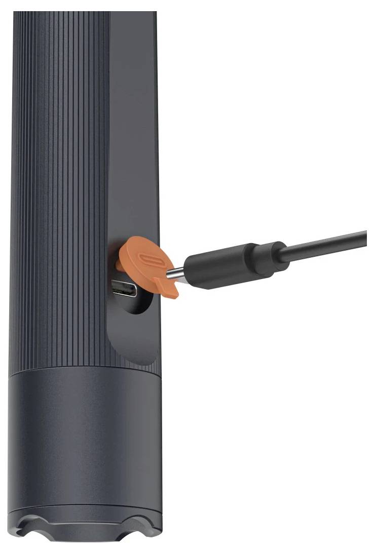 Hama LED-Taschenlampe "FLX1200-C", aufladbar, stoßfest, Alu, 4 Modi + SOS, Zoom Taschenlampe 288 g