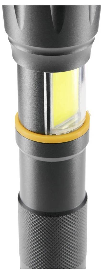 hama 00228620 LED-Taschenlampe "W200", Batterien, Zoom, COB, Aluminium, 3 Modi