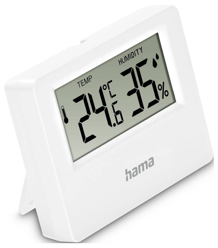 Hama Thermometer und Hygrometer "Ebro", digital, für innen oder außen, Weiß Thermo-/Hygrometer 00222222