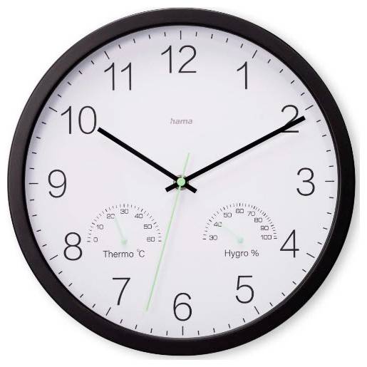 Hama 00185885 Quarz Wanduhr 30 cm x 30 cm x 4 cm