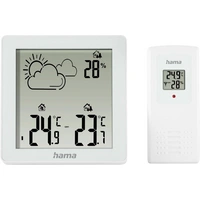 Hama Wetterstation "Zakynthos", Thermometer, Hygrometer, mit Außensensor, Weiß 00222234 Funk-Wetter Hama Wetterstation "Zakynthos", Thermometer, Hygrometer, mit Außensensor, Weiß 00222234 Funk-Wetter