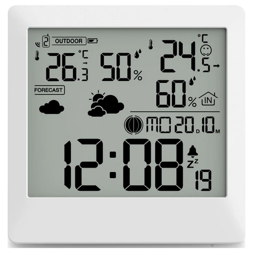 Hama Wetterstation "Palawan", mit Außensensor, Funk, Wecker, Thermo/Hygro, Weiß 00222238 Funk-Wetterstation Hama Wetterstation "Palawan", mit Außensensor, Funk, Wecker, Thermo/Hygro, Weiß 00222238 Funk-Wetterstation