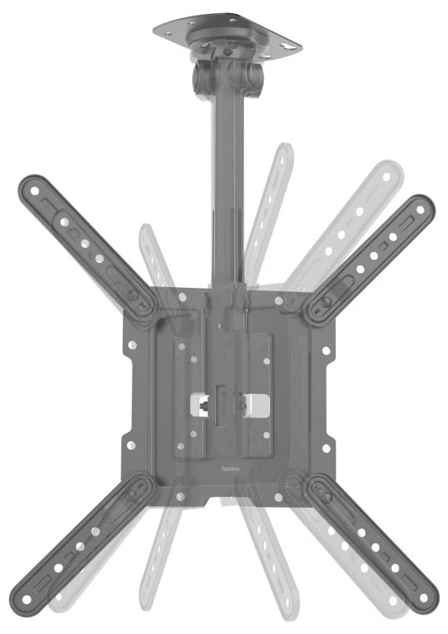 Hama TV-Deckenhalterung schwenkbar, höhenverstellbar, 400x400, 165cm (65"), SW TV-Deckenhalterung 165,1cm (65")