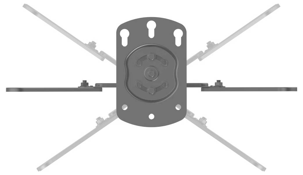 Hama TV-Deckenhalterung schwenkbar, höhenverstellbar, 400x400, 165cm (65"), SW TV-Deckenhalterung 165,1cm (65")