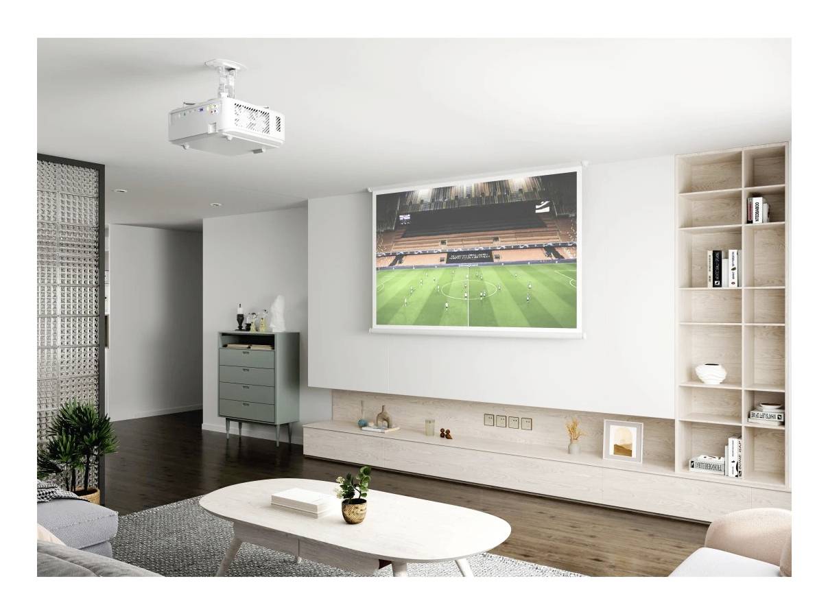 Hama Beamerhalterung, schwenkbar, drehbar, neigbar, für Decke, bis 13,5kg Beamer-Deckenhalterung Weiß