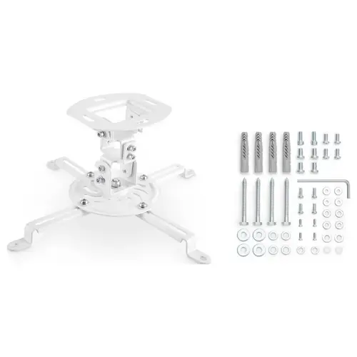 Hama Beamerhalterung, schwenkbar, drehbar, neigbar, für Decke, bis 13,5kg Beamer-Deckenhalterung Weiß Hama Beamerhalterung, schwenkbar, drehbar, neigbar, für Decke, bis 13,5kg Beamer-Deckenhalterung Weiß