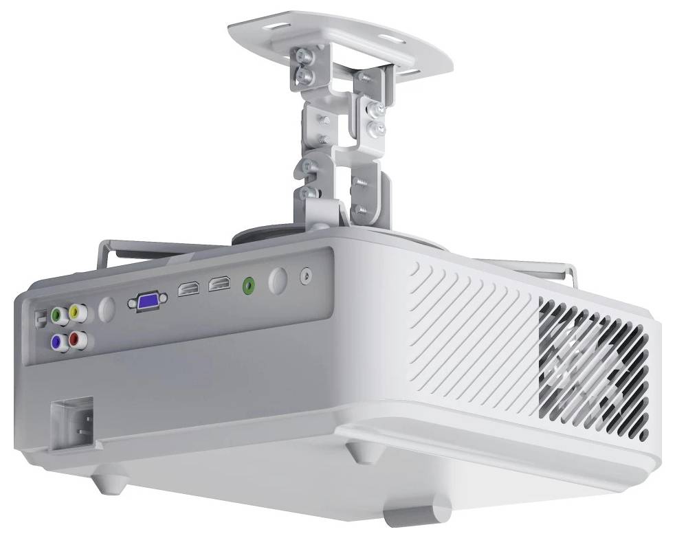 Hama Beamerhalterung, schwenkbar, drehbar, neigbar, für Decke, bis 13,5kg Beamer-Deckenhalterung Weiß