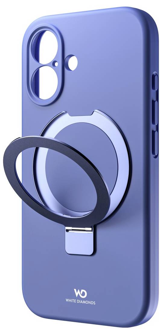 White Diamonds Mag Urban Stand Backcover Apple iPhone 16 Blau Standfunktion 00228229