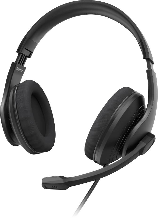 Hama PC-Office-Headset "HS-USB300 V2", Stereo, Schwarz On Ear Headset Schwarz