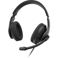 Hama PC-Office-Headset "HS-USB300 V2", Stereo, Schwarz On Ear Headset Schwarz Hama PC-Office-Headset "HS-USB300 V2", Stereo, Schwarz On Ear Headset Schwarz