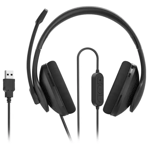 Hama PC-Office-Headset "HS-USB300 V2", Stereo, Schwarz On Ear Headset Schwarz Hama PC-Office-Headset "HS-USB300 V2", Stereo, Schwarz On Ear Headset Schwarz