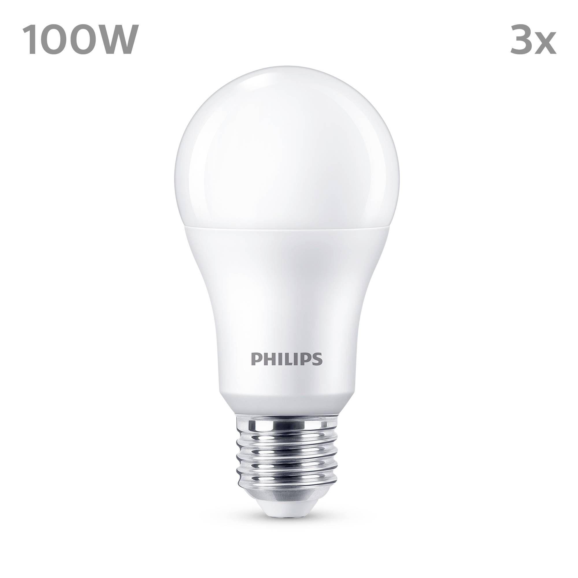 Philips 8719514451391 LED EEK E (A - G) E27 13W = 100W Warmweiß 3St.