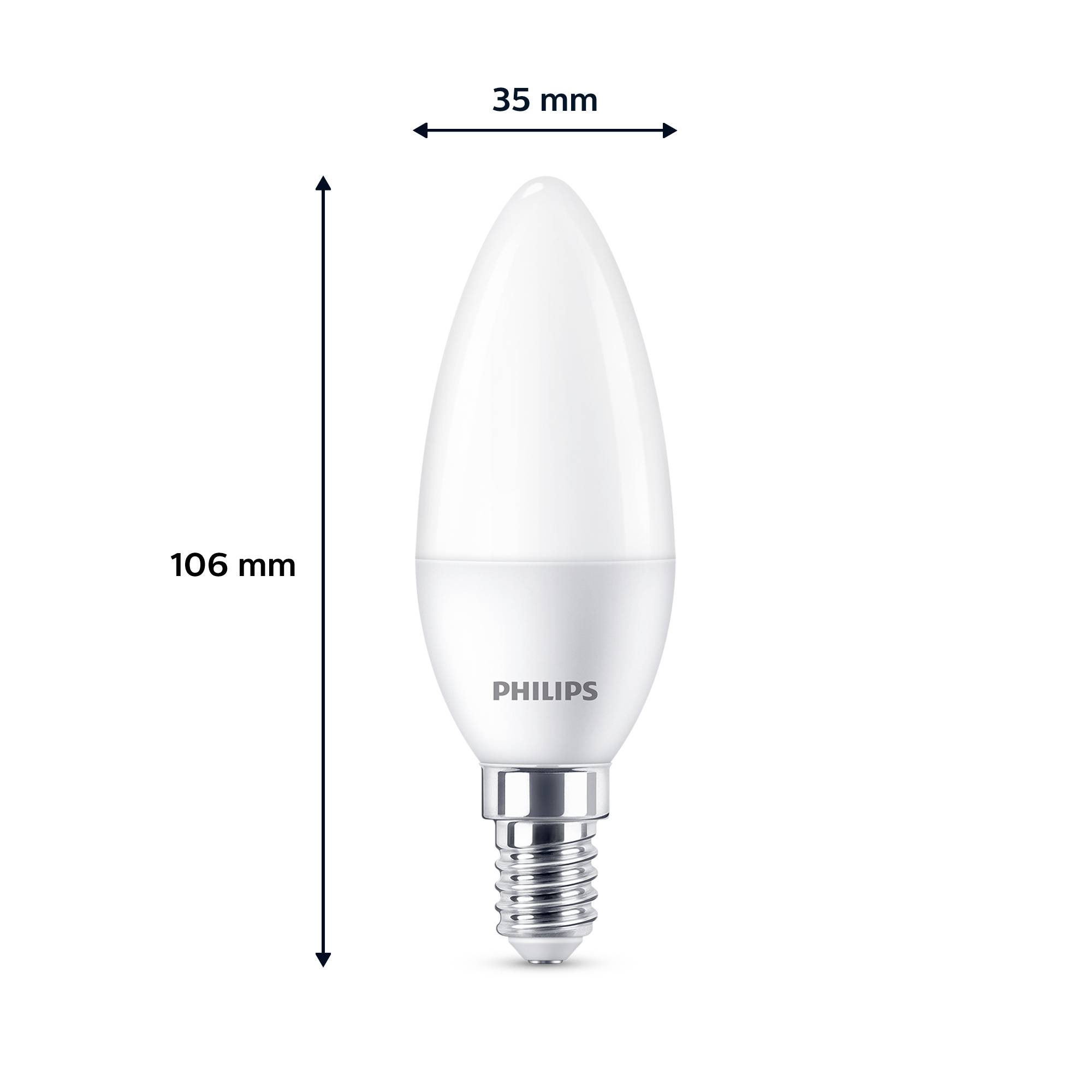 Philips 8719514460034 LED EEK F (A - G) E14 2.8 W = 25 W Warmweiß 3 St.