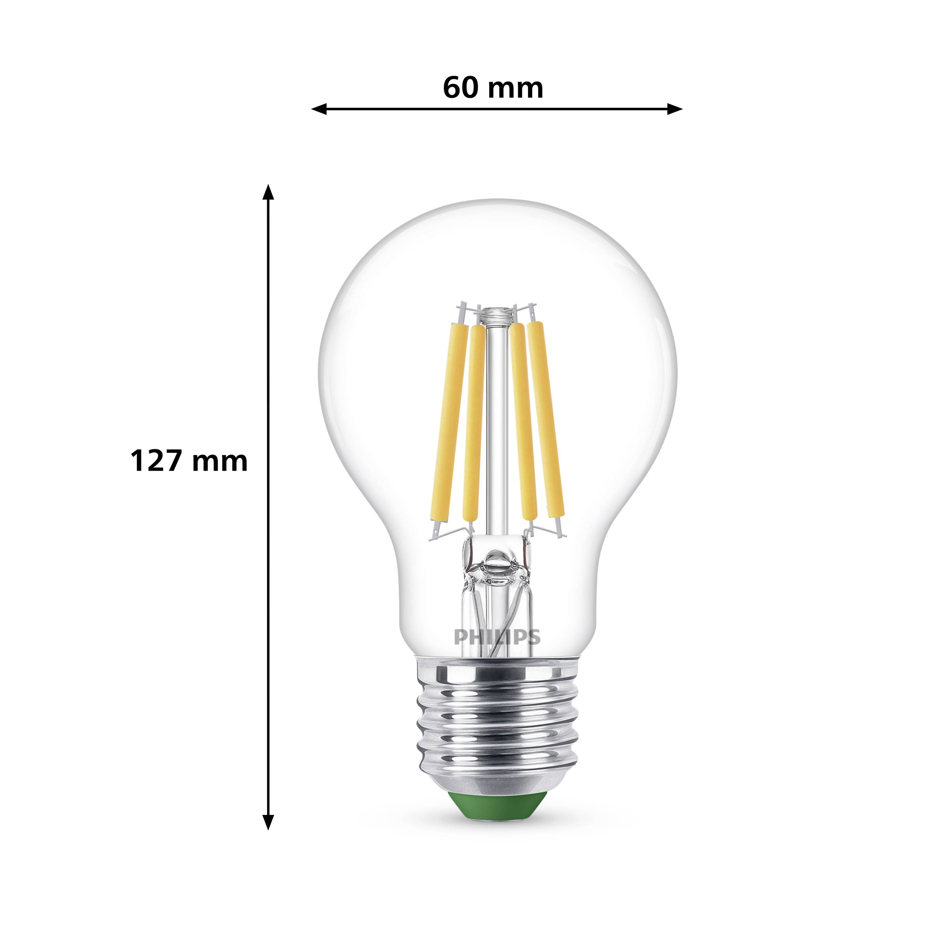 Philips 8720169283886 LED EEK A (A - G) E27 4W = 60W Warmweiß 3St.