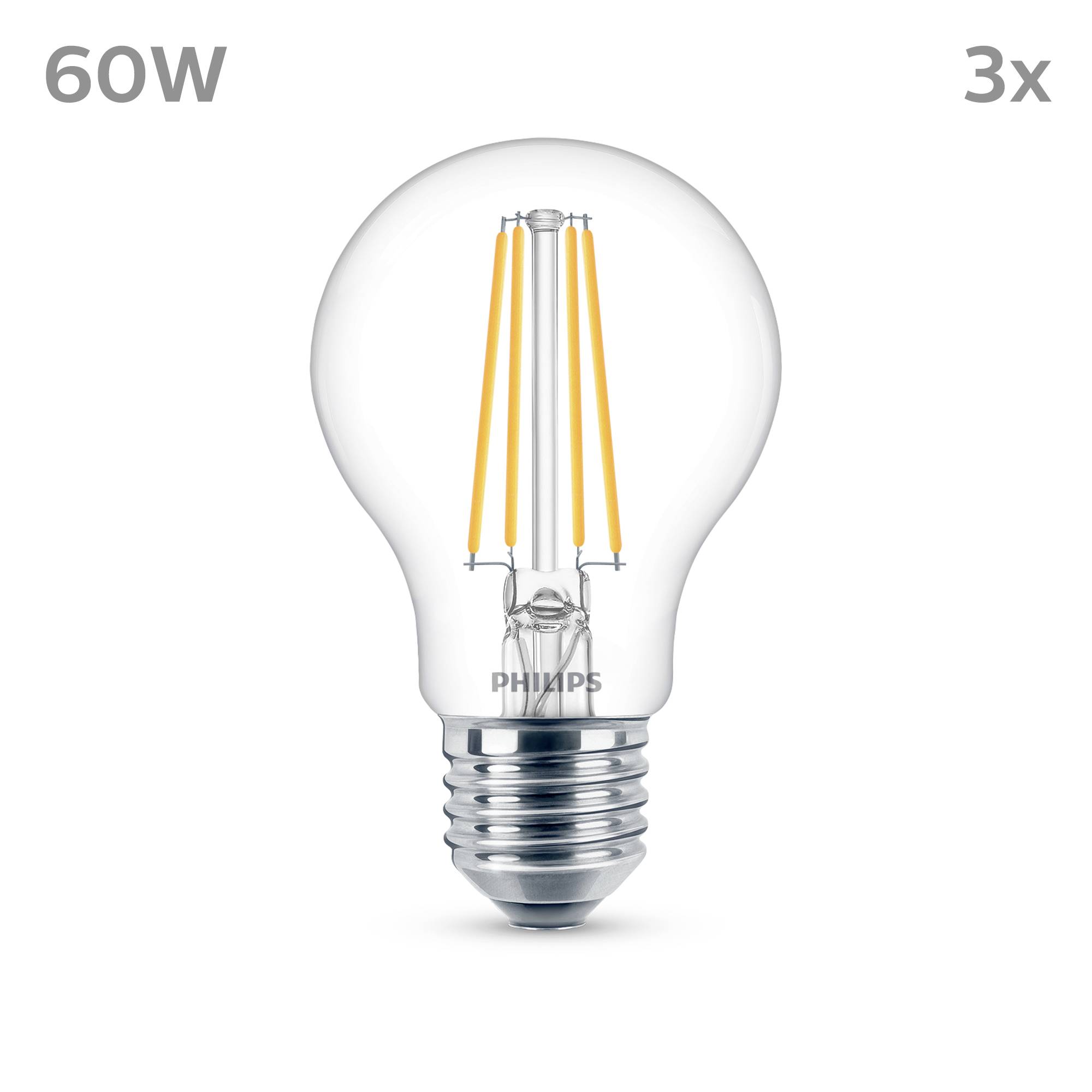 Philips 8719514450936 LED EEK E (A - G) E27 7W = 60W Naturweiß 3St.