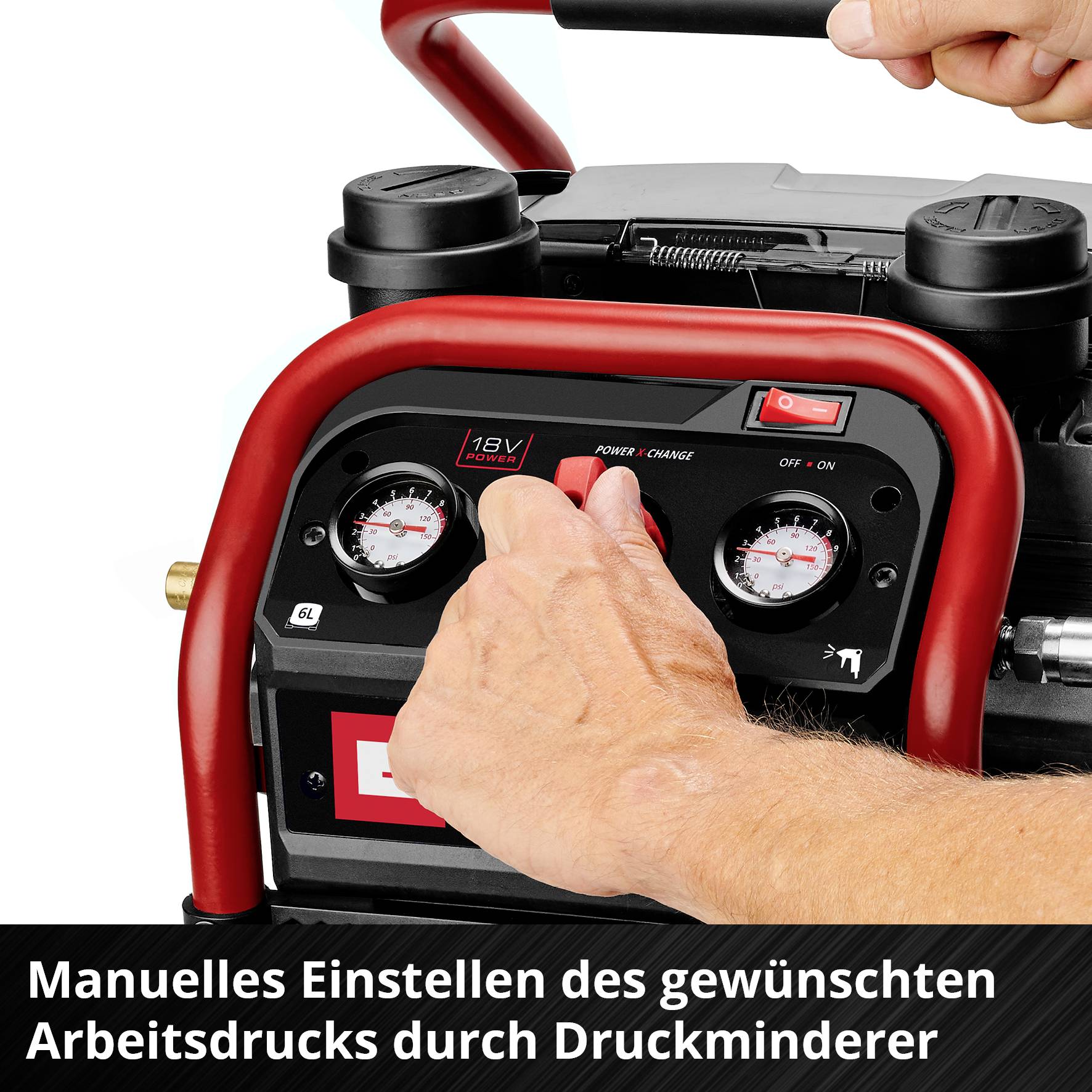 Einhell Professional 4020385 Akku-Kompressor SILENZZO 18/160 8 bar 2 Zylinder