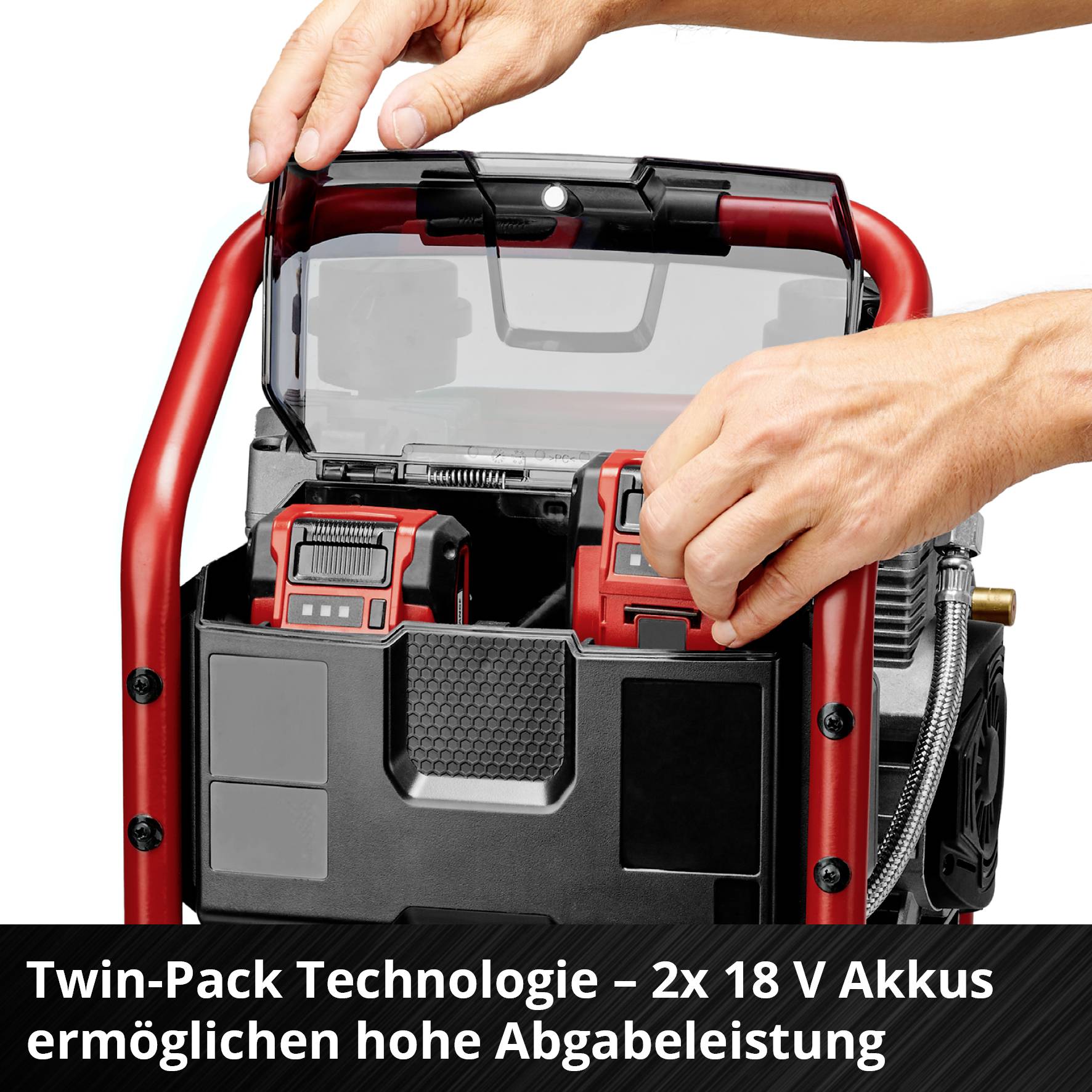 Einhell Professional 4020380 Akku-Kompressor SILENZZO 36/21 8 bar 2 Zylinder