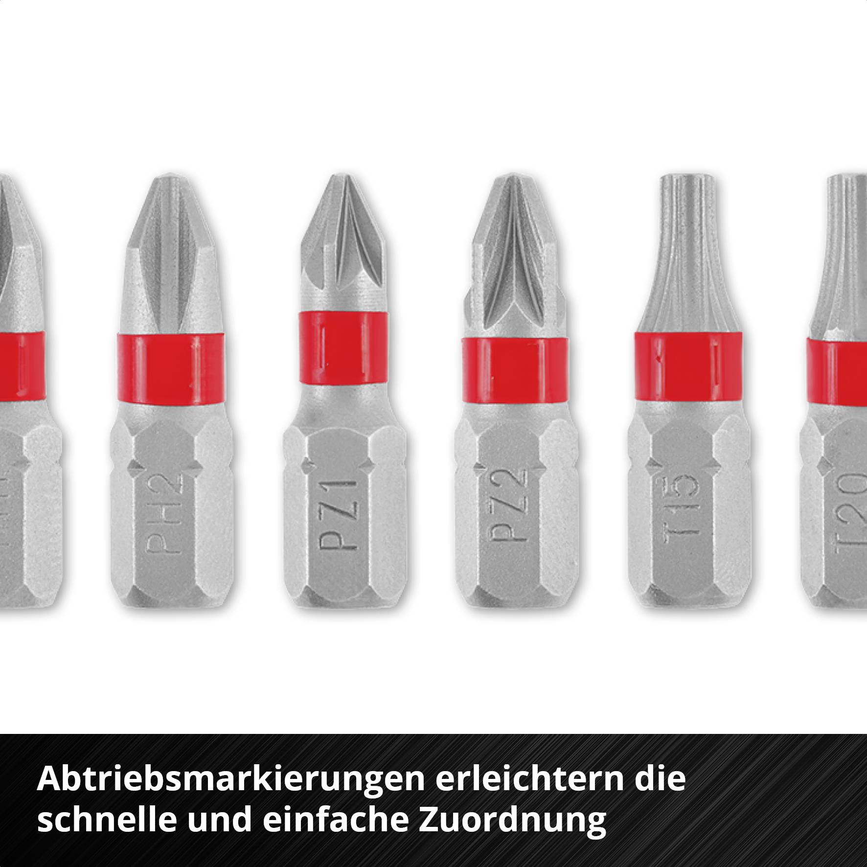 Einhell Bit Taschenbox 11tlg 118663 Bit-Set PH, PZ, Innen-Sechskant, TX inkl. Bithalter